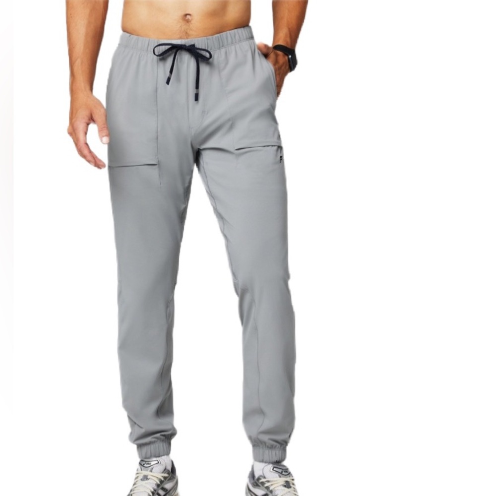 Fabletics Men's Light Gray Joggers EUC